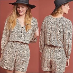 NWT Anthropologie Chelsea BeachGold Romper XS